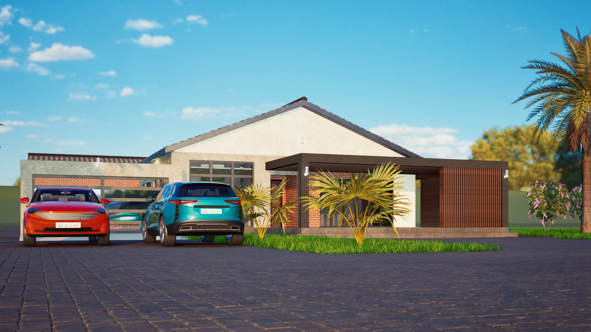 Township and urban planning splash visual